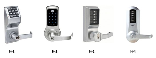 Door Handle Punch-Code Locks